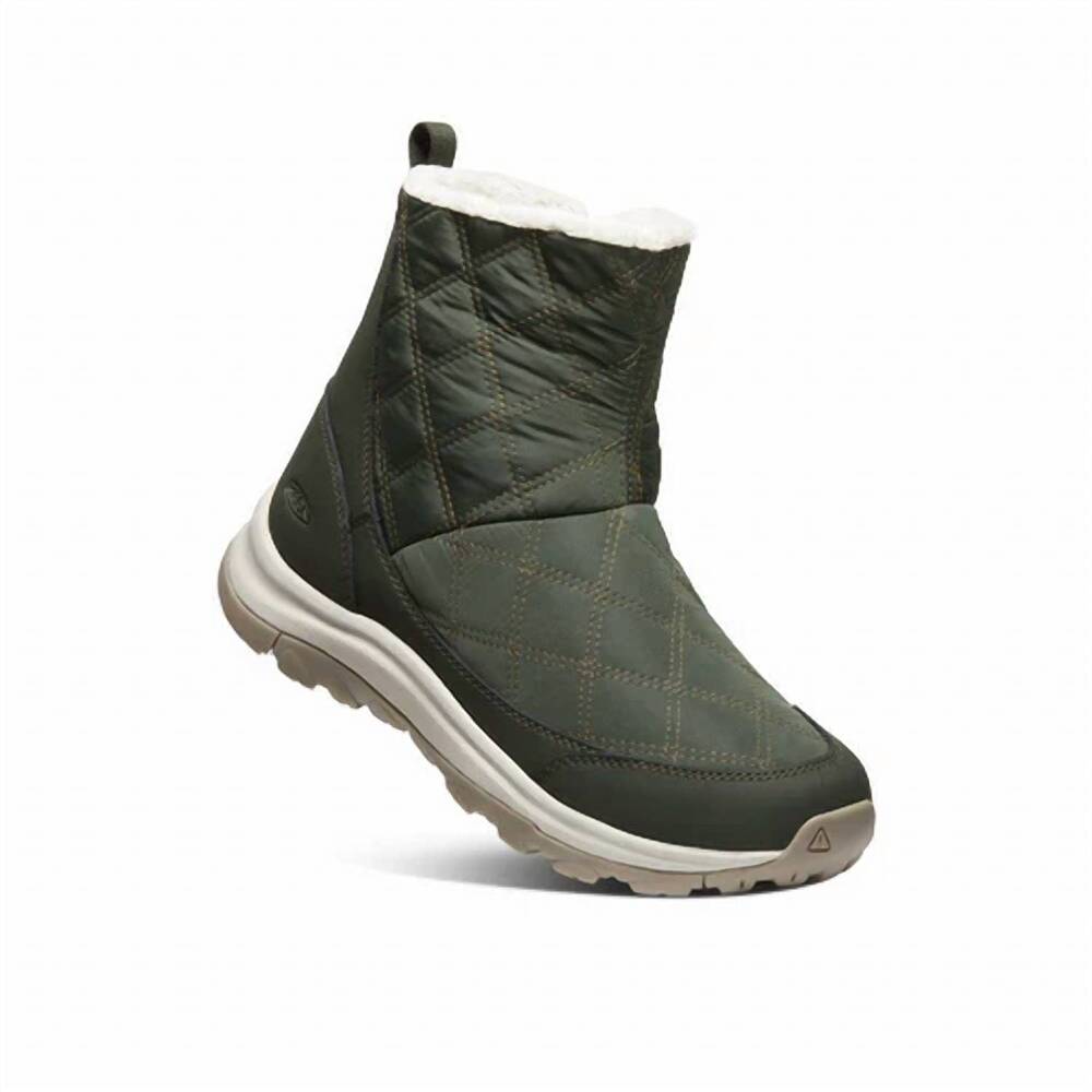 NEW KEEN women's terradora ii wintery pull-on wp boot in dark olive